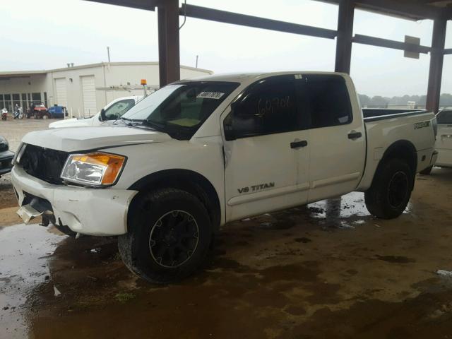 1N6BA0EC4DN314300 - 2013 NISSAN TITAN S WHITE photo 2