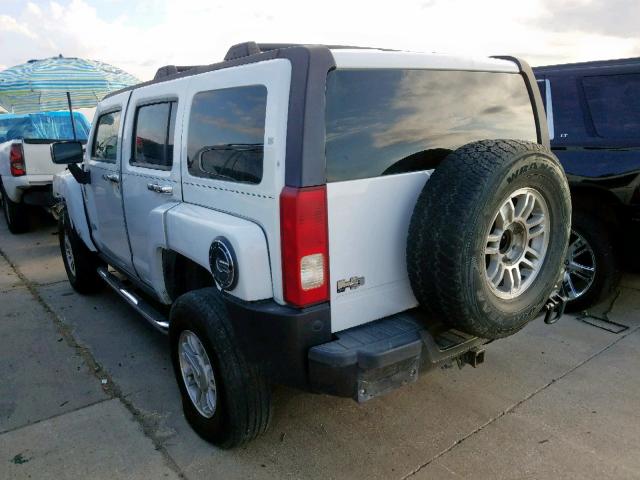 5GTDN13E978230589 - 2007 HUMMER H3 WHITE photo 3