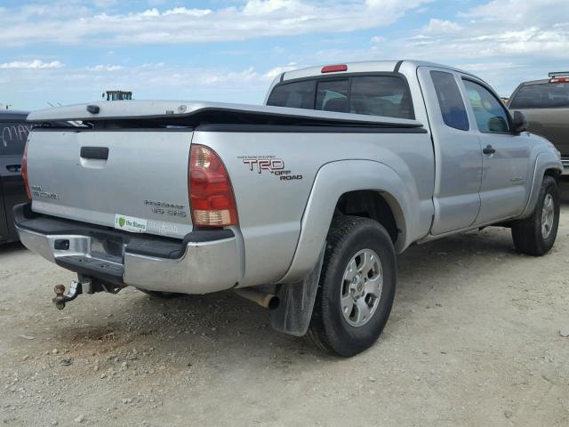 5TETU62N88Z490681 - 2008 TOYOTA TACOMA PRE SILVER photo 4