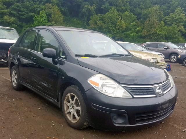 3N1BC11E38L450338 - 2008 NISSAN VERSA S BLACK photo 1