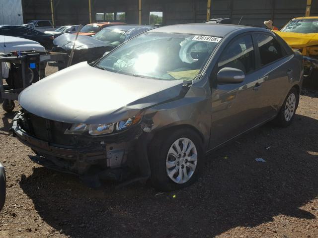 KNAFU4A27A5237351 - 2010 KIA FORTE EX GRAY photo 2