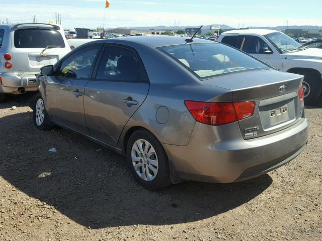 KNAFU4A27A5237351 - 2010 KIA FORTE EX GRAY photo 3