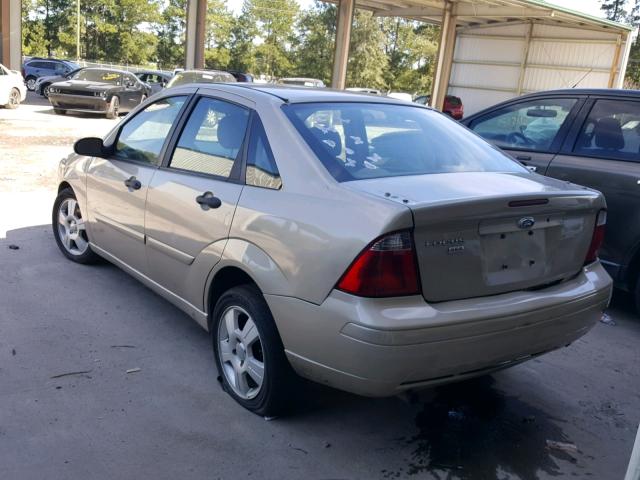 1FAFP34N07W243396 - 2007 FORD FOCUS ZX4 BEIGE photo 3