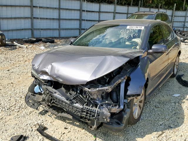 1HGCR3F82FA034317 - 2015 HONDA ACCORD EXL GRAY photo 2