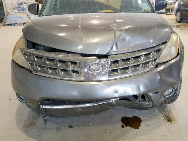 JN8AZ08T46W427166 - 2006 NISSAN MURANO SL GRAY photo 9