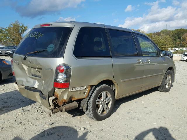 JM3LW28A240513865 - 2004 MAZDA MPV WAGON GOLD photo 4