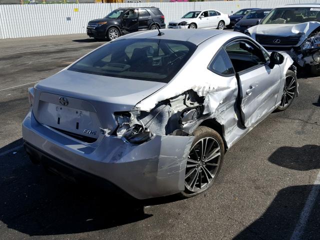 JF1ZNAA13D1730349 - 2013 TOYOTA SCION FR-S SILVER photo 4