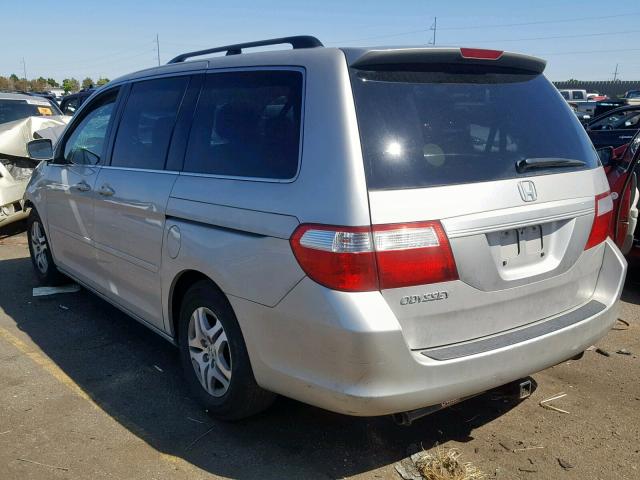 5FNRL38726B025459 - 2006 HONDA ODYSSEY EX SILVER photo 3