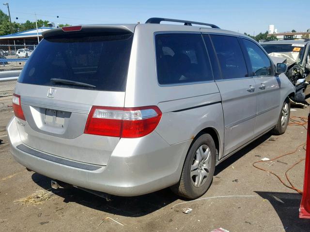 5FNRL38726B025459 - 2006 HONDA ODYSSEY EX SILVER photo 4