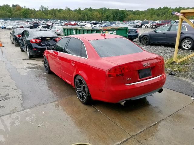 WAUGL68E45A492930 - 2005 AUDI NEW S4 QUA RED photo 3