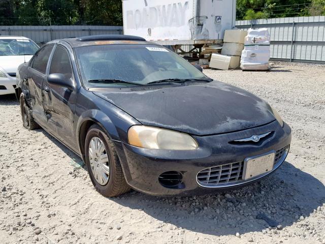 1C3EL46X02N102143 - 2002 CHRYSLER SEBRING LX BLACK photo 1