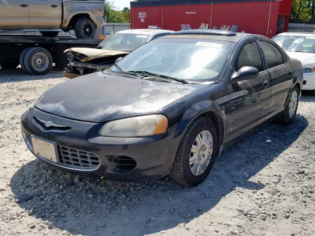 1C3EL46X02N102143 - 2002 CHRYSLER SEBRING LX BLACK photo 2