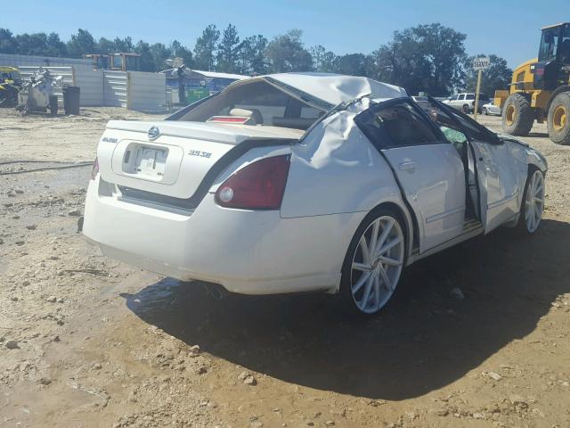 1N4BA41E06C824875 - 2006 NISSAN MAXIMA SE WHITE photo 4