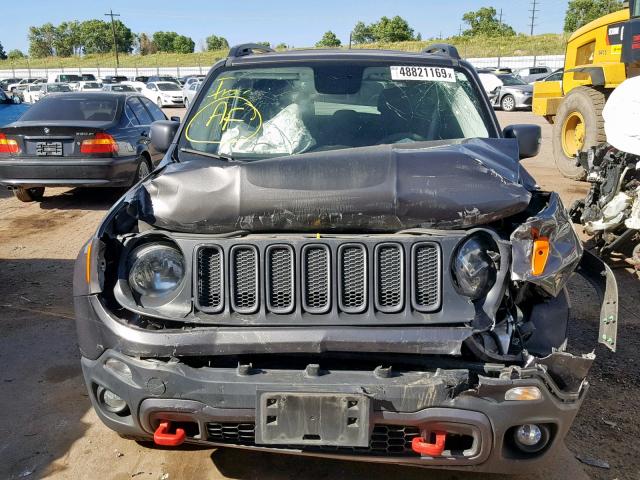 ZACCJBCT5GPC66579 - 2016 JEEP RENEGADE T GRAY photo 9