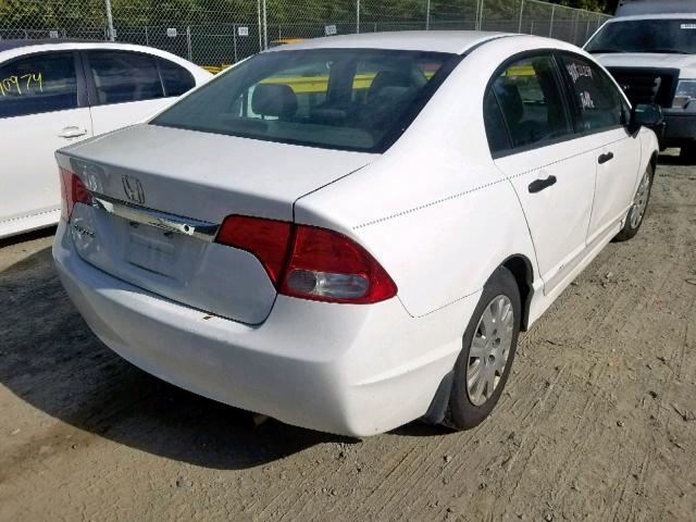 2HGFA16389H519869 - 2009 HONDA CIVIC VP WHITE photo 4