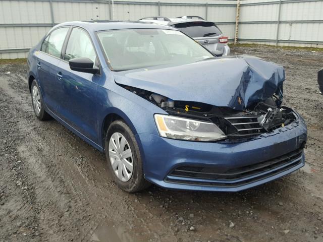 3VW2K7AJ8FM330524 - 2015 VOLKSWAGEN JETTA BASE BLUE photo 1
