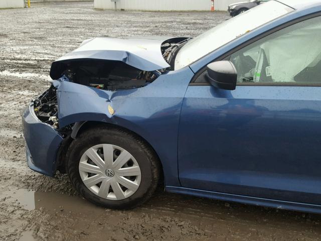 3VW2K7AJ8FM330524 - 2015 VOLKSWAGEN JETTA BASE BLUE photo 9