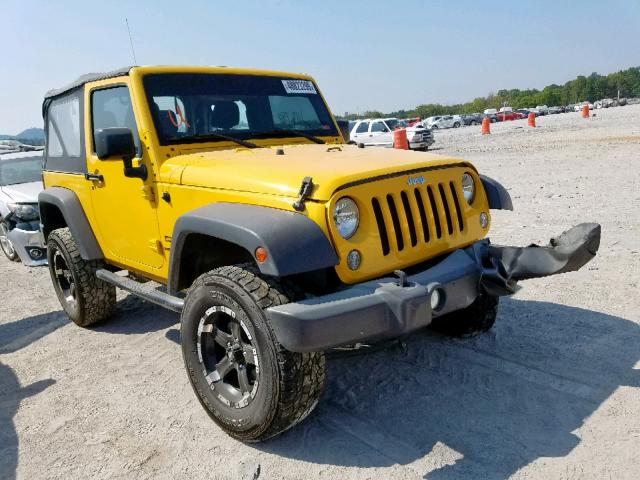 1C4AJWAGXFL719120 - 2015 JEEP WRANGLER S YELLOW photo 1