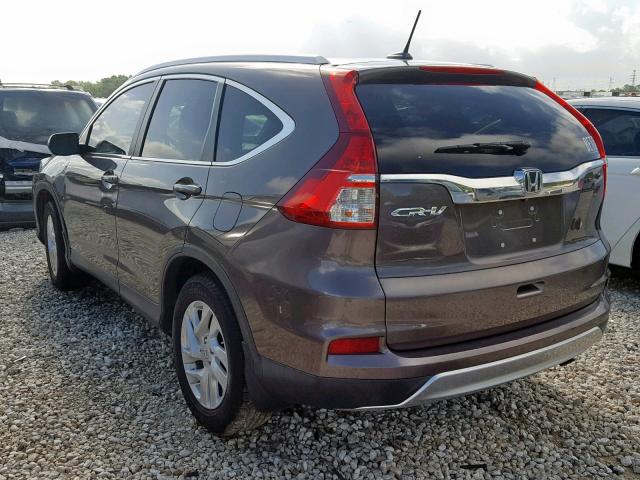 2HKRM3H70FH546131 - 2015 HONDA CR-V EXL BROWN photo 3