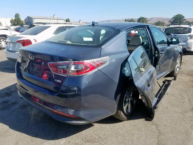 KNAGM4AD5E5067714 - 2014 KIA OPTIMA HYB BLUE photo 4