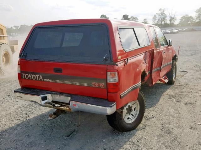 JT4VD22F2S0013228 - 1995 TOYOTA T100 XTRAC RED photo 4