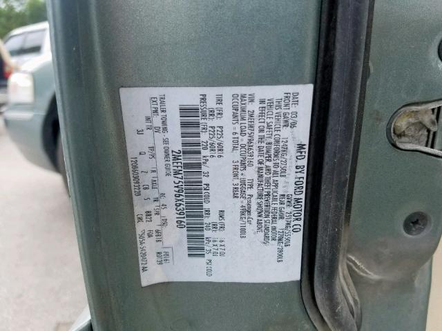 2MEFM75V96X639160 - 2006 MERCURY GRAND MARQ GRAY photo 10