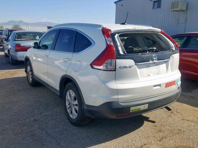 5J6RM3H78DL026195 - 2013 HONDA CR-V EXL WHITE photo 3