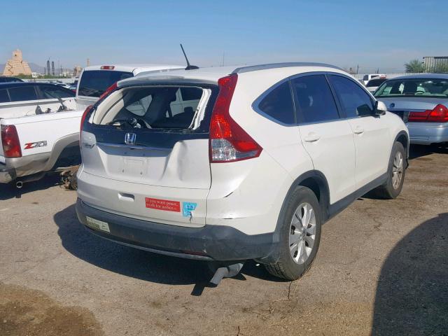 5J6RM3H78DL026195 - 2013 HONDA CR-V EXL WHITE photo 4