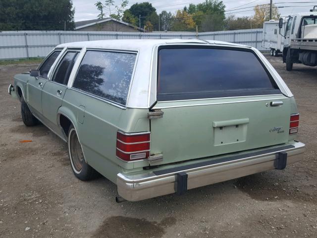 1MEBP87F9BZ648317 - 1981 MERCURY MARQUIS GREEN photo 3