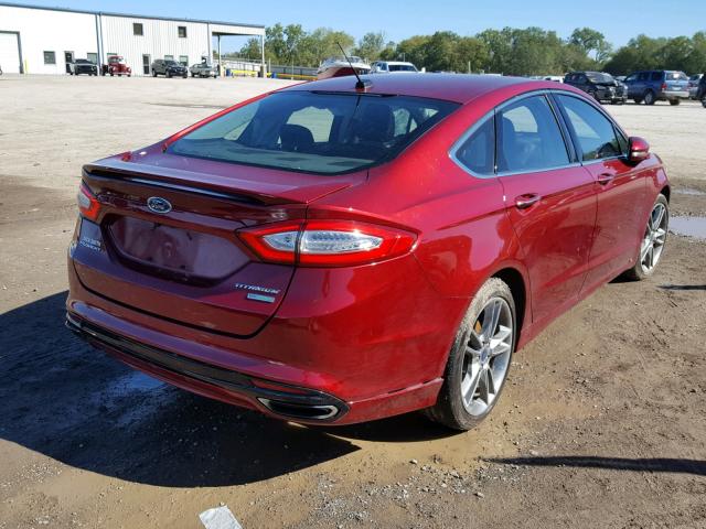 3FA6P0K96GR258508 - 2016 FORD FUSION TIT RED photo 4