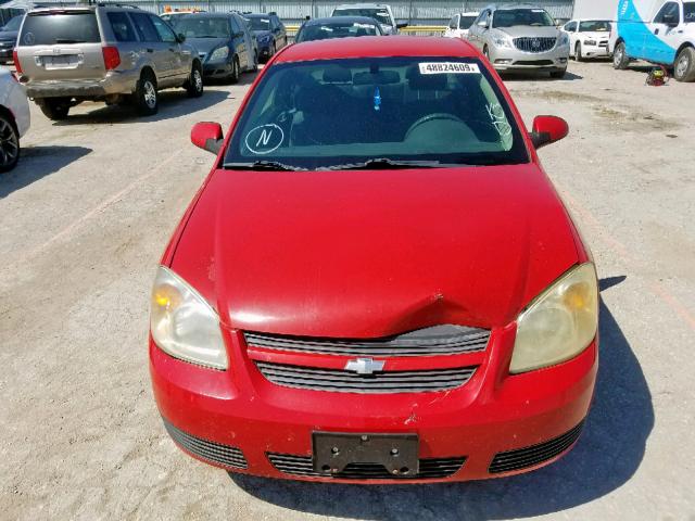 1G1AL15F577355920 - 2007 CHEVROLET COBALT LT RED photo 9