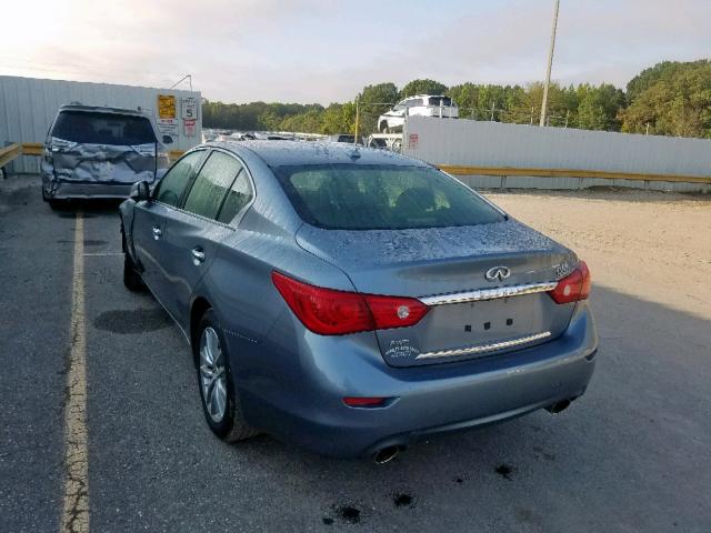 JN1BV7AR2FM402252 - 2015 INFINITI Q50 BASE BLUE photo 3