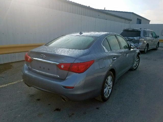 JN1BV7AR2FM402252 - 2015 INFINITI Q50 BASE BLUE photo 4