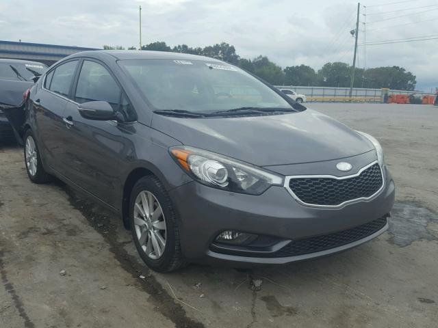 KNAFX4A87E5104784 - 2014 KIA FORTE EX GRAY photo 1