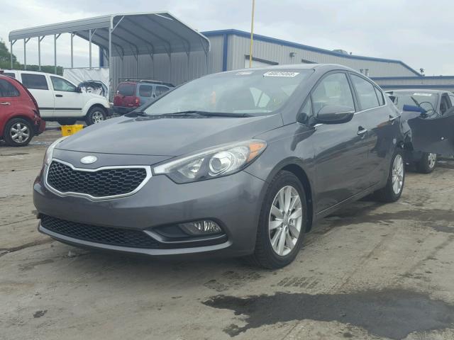 KNAFX4A87E5104784 - 2014 KIA FORTE EX GRAY photo 2