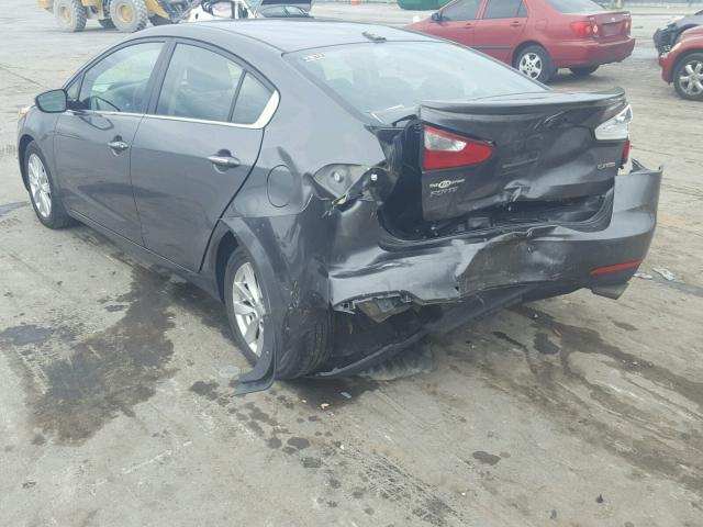 KNAFX4A87E5104784 - 2014 KIA FORTE EX GRAY photo 3