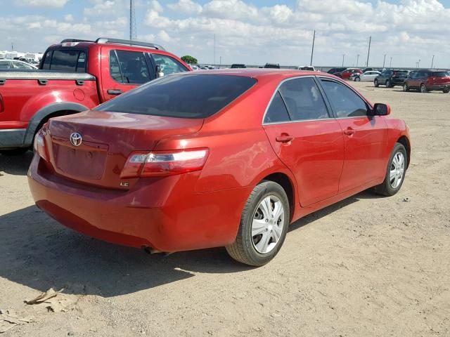 4T1BE46K27U193213 - 2007 TOYOTA CAMRY NEW RED photo 4