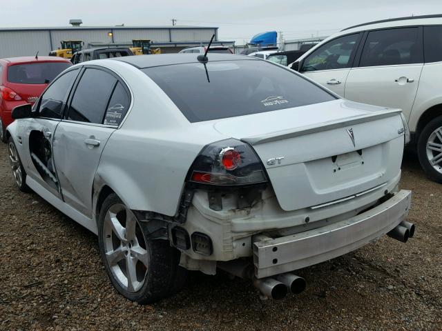 6G2EC57YX9L194027 - 2009 PONTIAC G8 GT WHITE photo 3