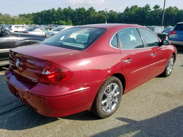 2G4WE537751199752 - 2005 BUICK LACROSSE C MAROON photo 4