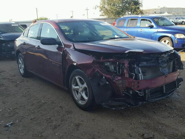 1G1ZB5ST0GF195622 - 2016 CHEVROLET MALIBU LS MAROON photo 1