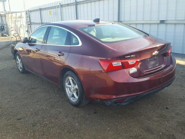 1G1ZB5ST0GF195622 - 2016 CHEVROLET MALIBU LS MAROON photo 3