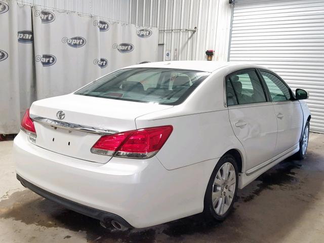 4T1BK3DB3CU461671 - 2012 TOYOTA AVALON BAS WHITE photo 4