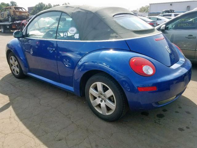 3VWPF31Y97M423828 - 2007 VOLKSWAGEN NEW BEETLE ლურჯი ფოტო 3