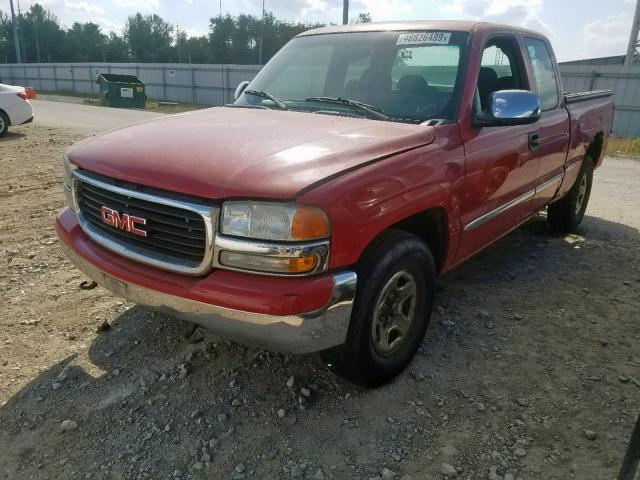 2GTEK19T021333793 - 2002 GMC NEW SIERRA RED photo 2