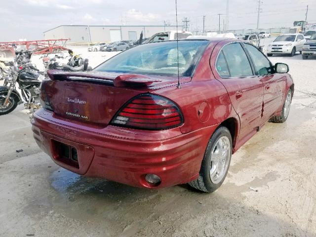 1G2NE52T41M560047 - 2001 PONTIAC GRAND AM S RED photo 4