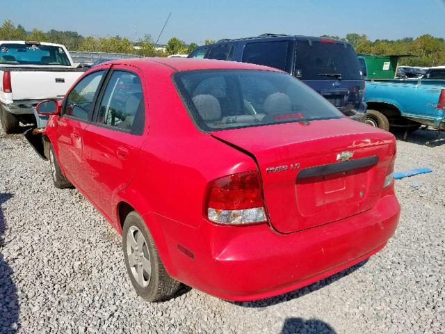 KL1TD566X6B603021 - 2006 CHEVROLET AVEO BASE წითელი ფოტო 3