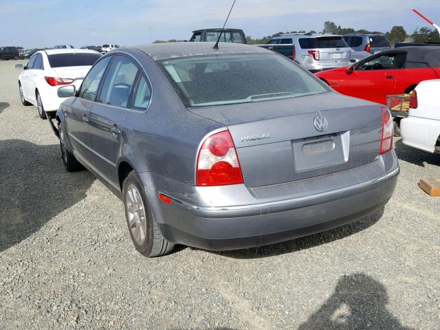 WVWPD63B42P449940 - 2002 VOLKSWAGEN PASSAT GLS GRAY photo 3