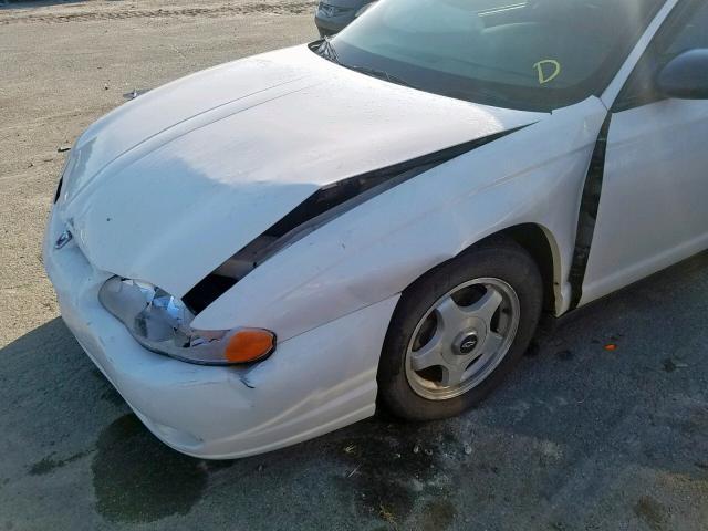 2G1WW12E859284765 - 2005 CHEVROLET MONTE CARL თეთრი ფოტო 9