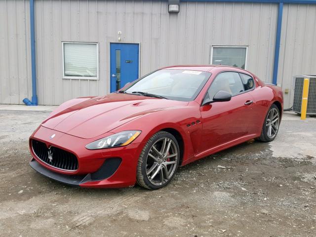 ZAM45VLA6D0068289 - 2013 MASERATI GRANTURISM RED photo 2