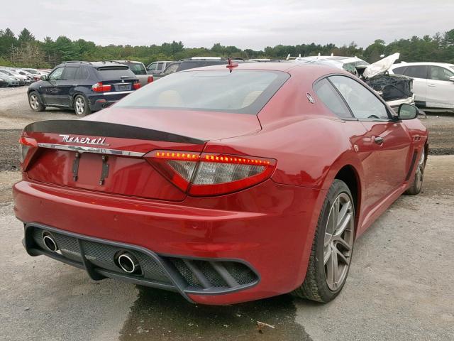 ZAM45VLA6D0068289 - 2013 MASERATI GRANTURISM RED photo 4